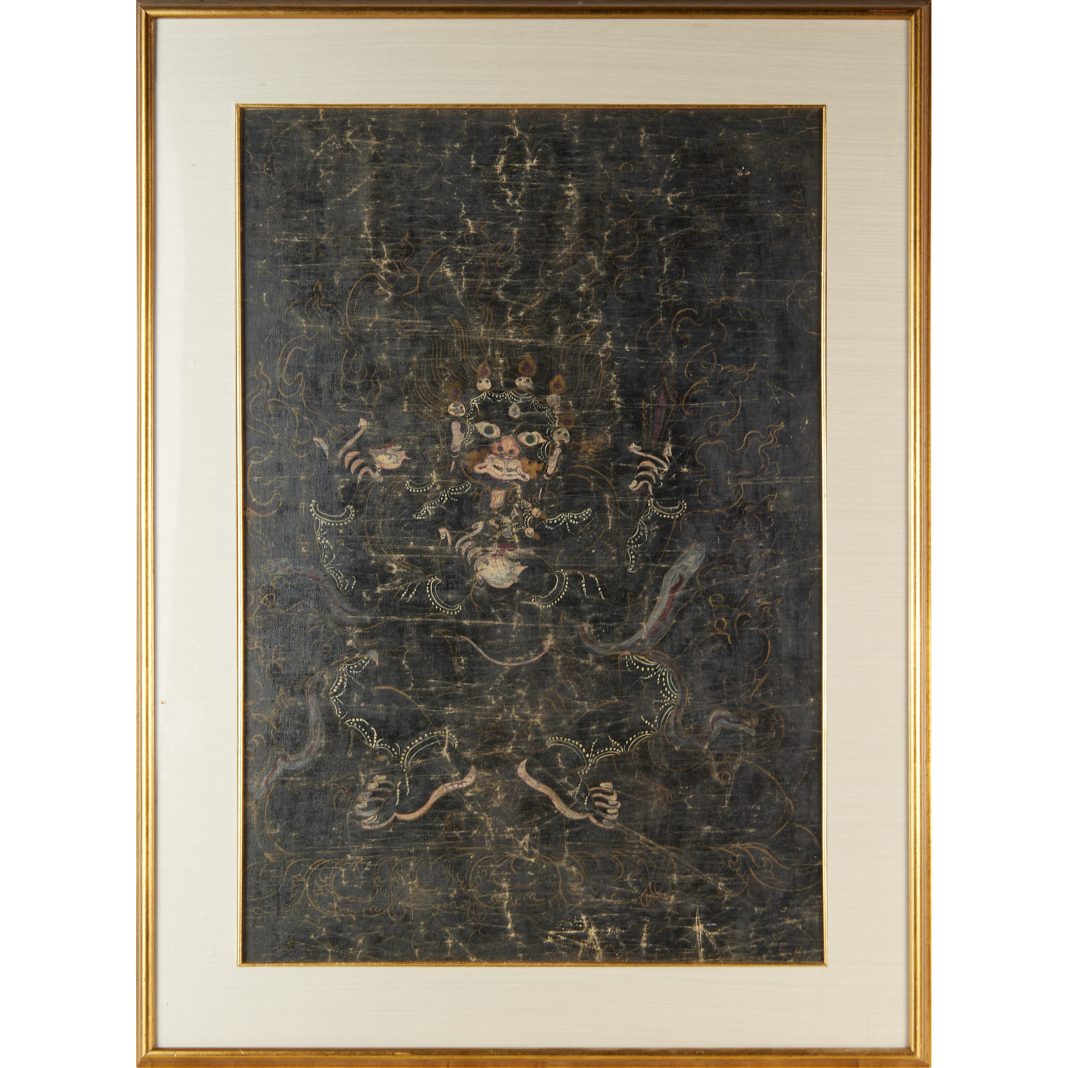 TIBETAN SCHOOL, DEMON THANGKA