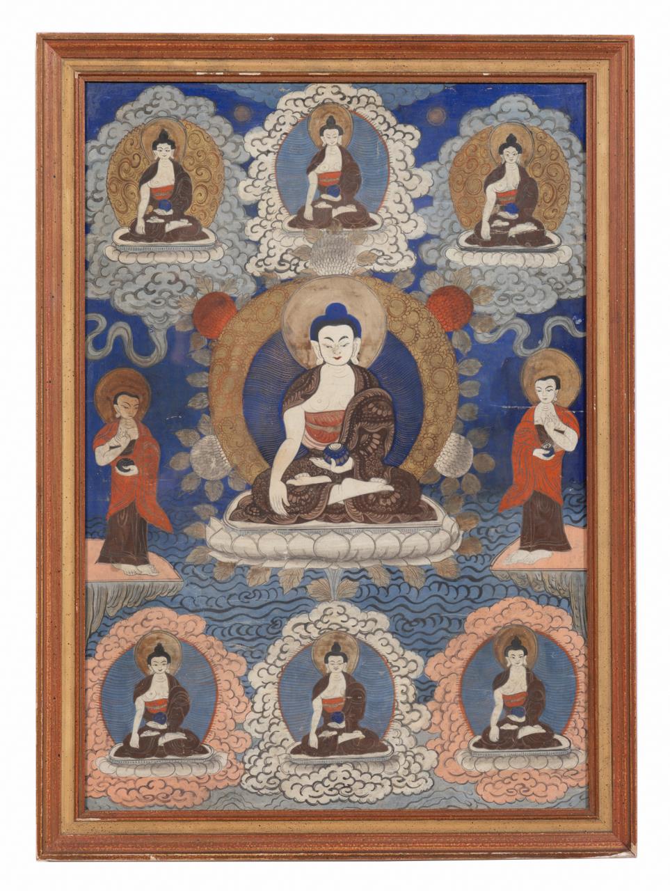 TIBETAN SILK THANGKA OF THE
