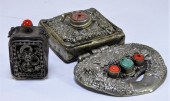 TIBETAN SILVER ALLOY HARDSTONE