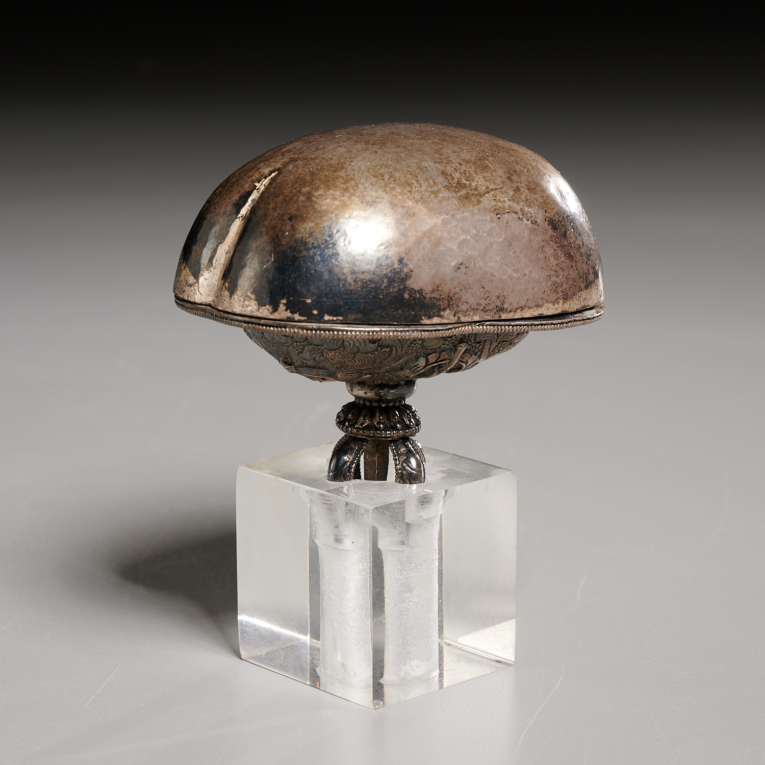 TIBETAN SILVER KAPALA SKULL CUP