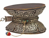 TIBETAN SILVER-MOUNTED CEREMON