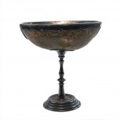 TIBETAN SILVER MOUNTED KAPALA