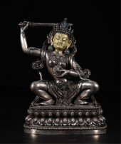 TIBETAN SILVER SEATED BUDDHIST