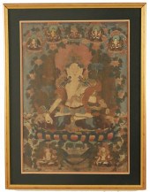 TIBETAN TANGKA OF BUDDHA, 19TH
