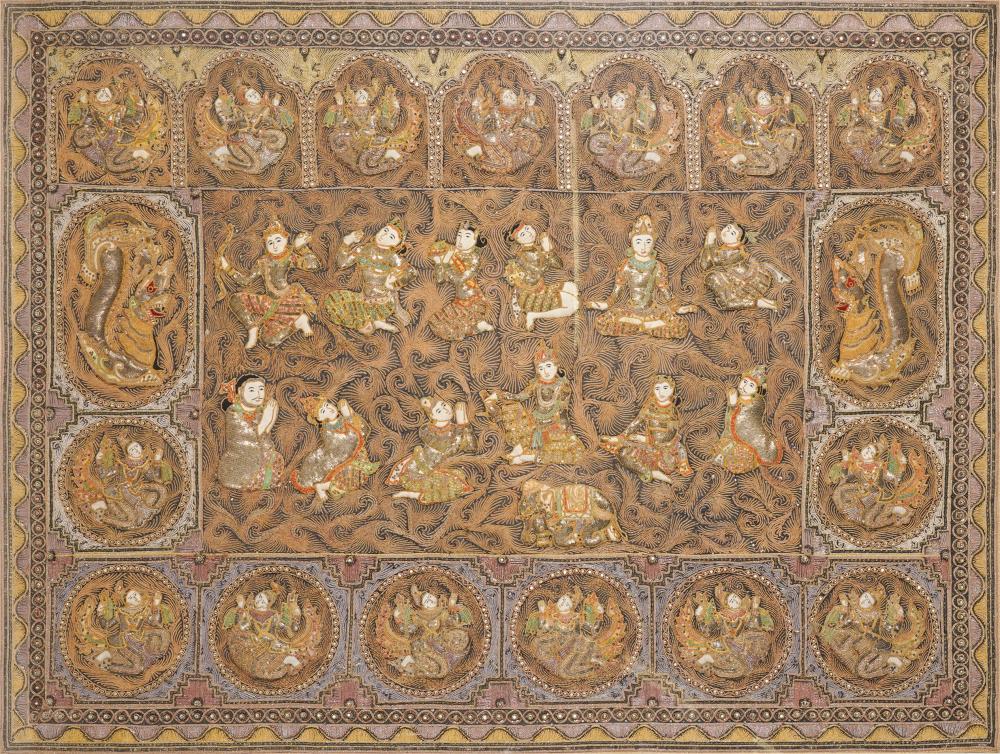 TIBETAN TEXTILEworked with dyed and