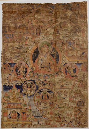 TIBETAN THANGKA, LATE