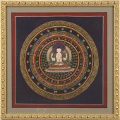 TIBETAN THANGKA MANDALA Tibeta