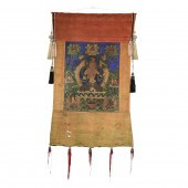 TIBETAN THANGKA OF A BODHISATT