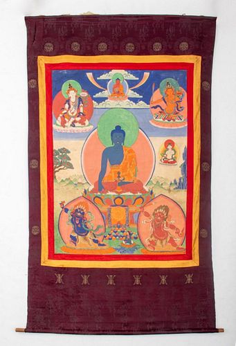 TIBETAN THANGKA OF BUDDHA