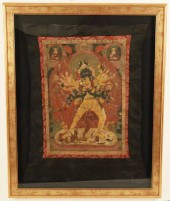 TIBETAN THANGKA OF CHAKRASAMVA