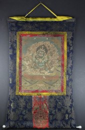 TIBETAN THANGKA OF MAHAKALA Ti