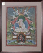 TIBETAN THANGKA OF MILAREPA Ti