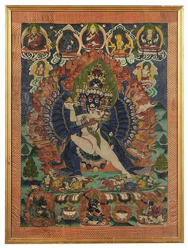 TIBETAN THANGKA OF TANTRIC