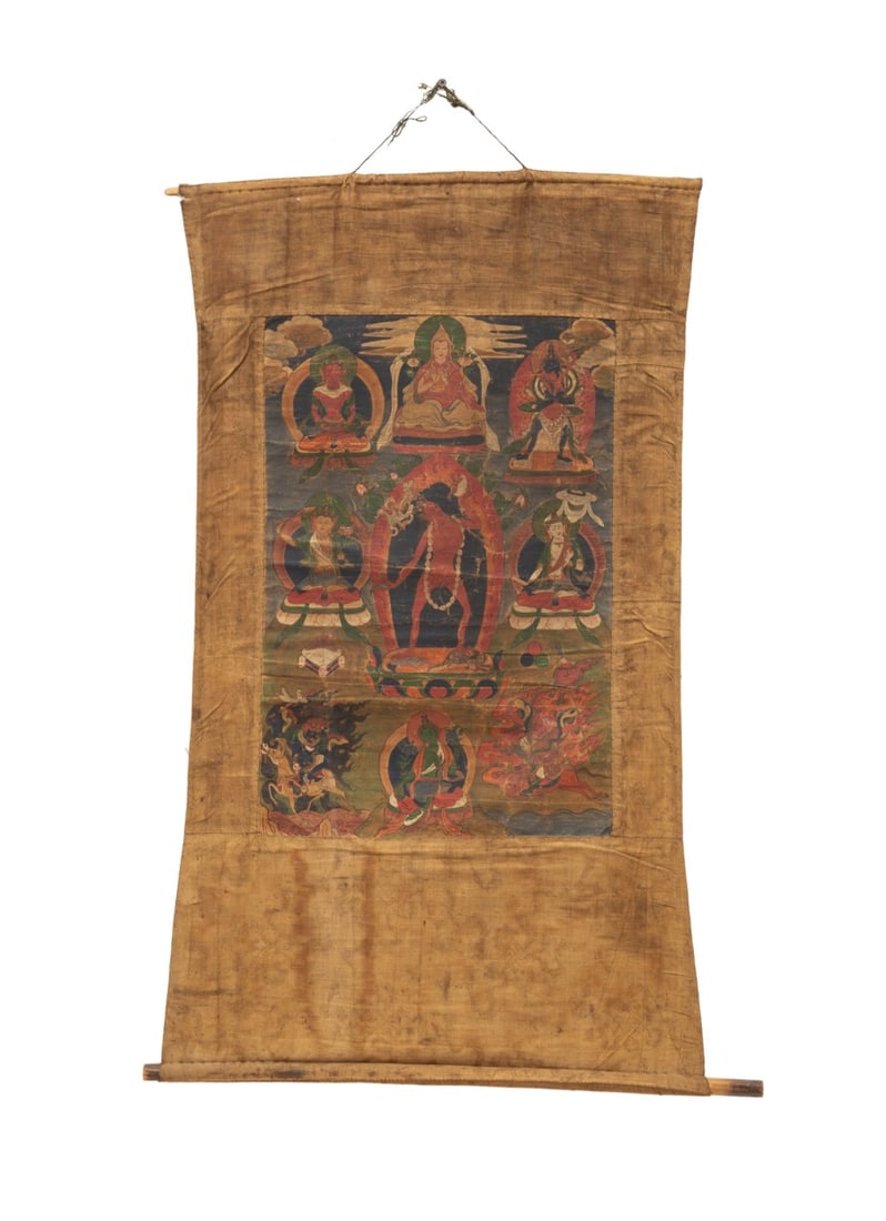 TIBETAN THANGKA OF VAJRA