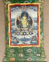 TIBETAN THANGKA PAINTING ON CL