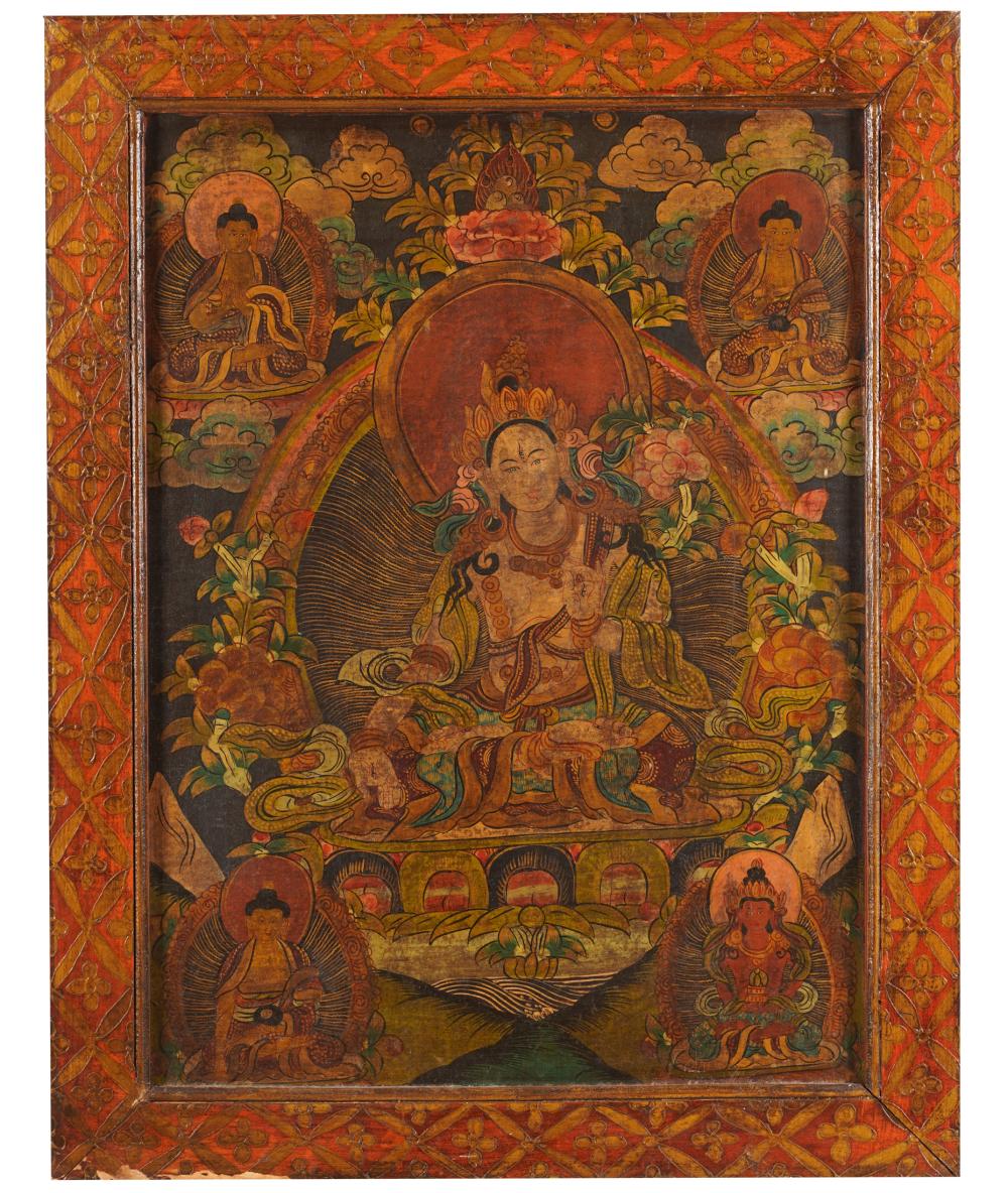 TIBETAN THANGKAcolors on wood