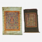 Tibetan. Thangkas, set of two.