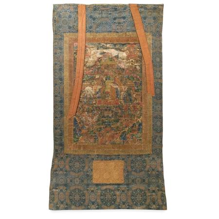 Tibetan Thanka Depicting a Medicine