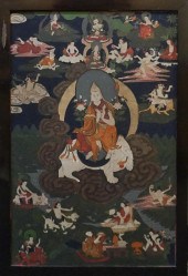 TIBETAN THANKA OF BODHISATTVA,