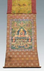 Tibetan thanka of Buddha Sakya