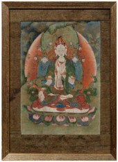 Tibetan thanka of White Tara,