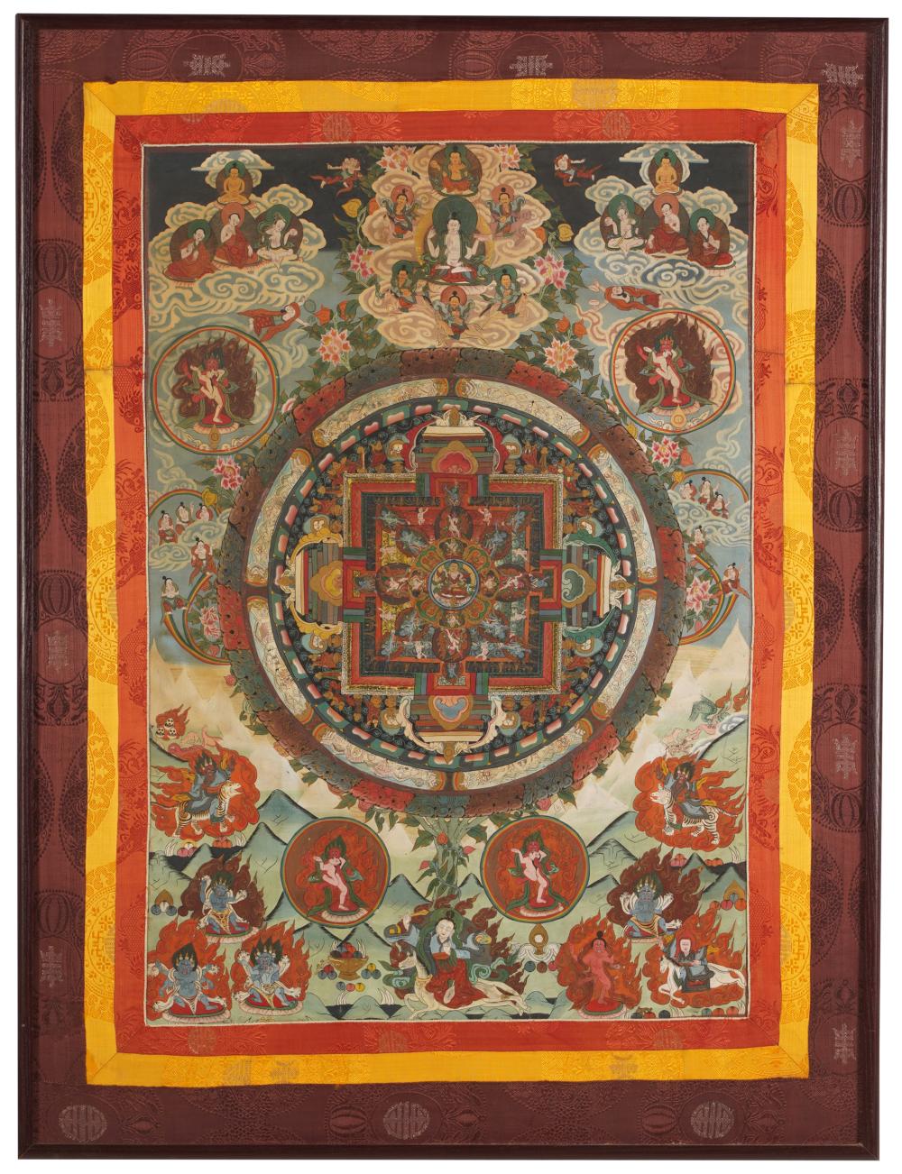 TIBETAN THANKAframed under glass;