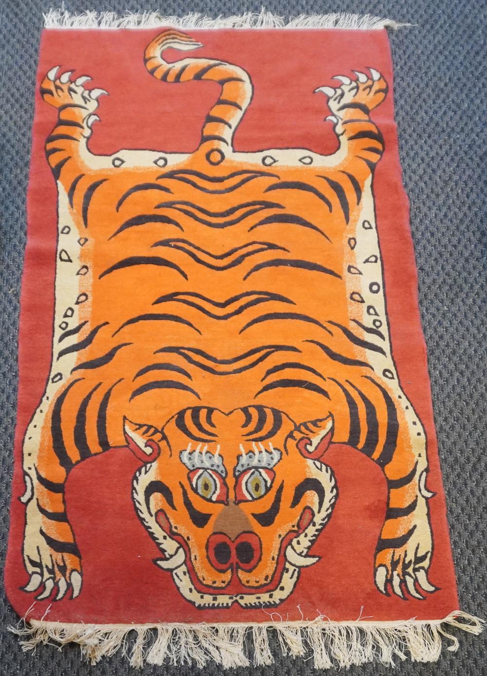 TIBETAN TIGER RUG 5 FT 11 IN X 3 FT