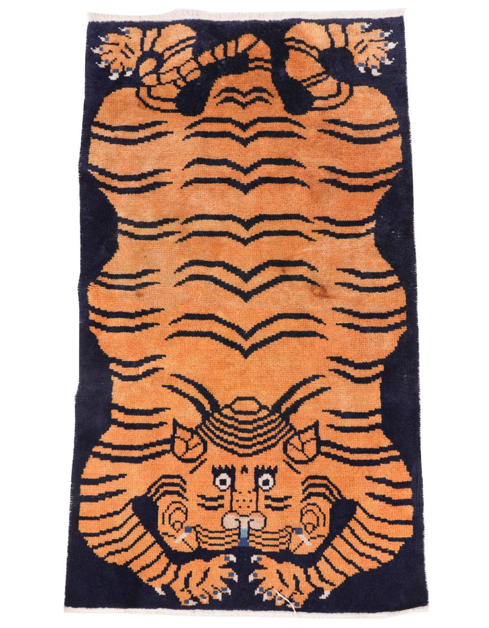 TIBETAN TIGER RUGwool on cotton