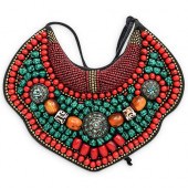 TIBETAN TRIBAL BEADED COLLAR N