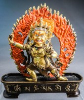 TIBETAN/CHINESE DECORATED BRON