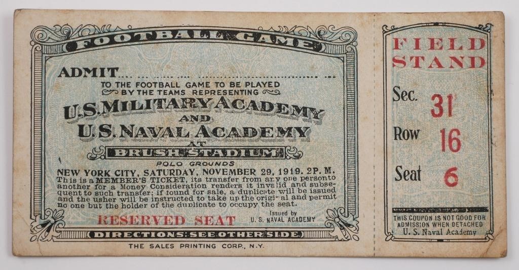 TICKET ARMY-NAVY FOOTBALL GAME