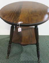 TIERED VICTORIAN LAMP TABLE:<b