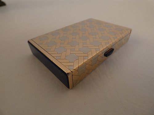 TIFFANY 14K GOLD & LAPIS BOXTiffany