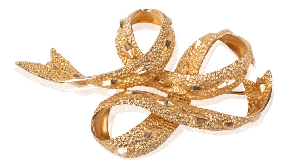 TIFFANY 18K YELLOW GOLD RIBBON