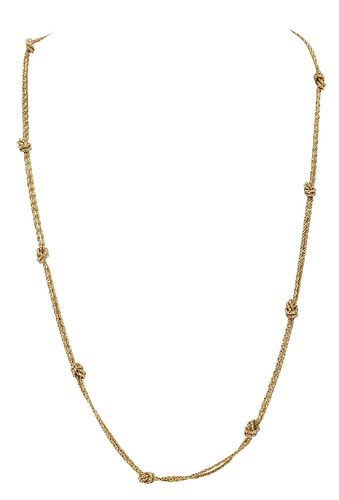 TIFFANY 18KT. NECKLACEdouble strand