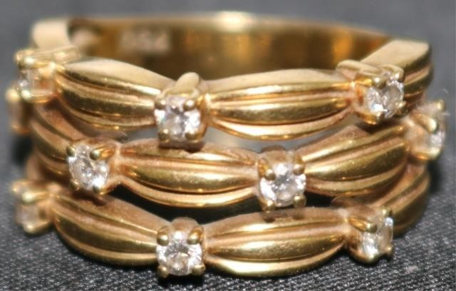TIFFANY 18KT YELLOW GOLD TRIPLE