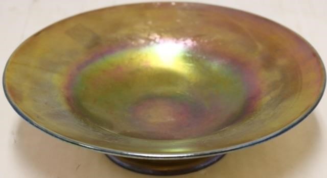 TIFFANY AURENE FOOTED BOWL,