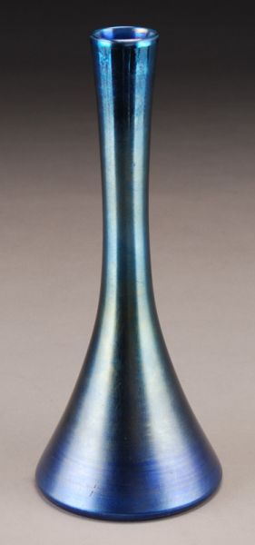 Tiffany blue Favrile glass vase