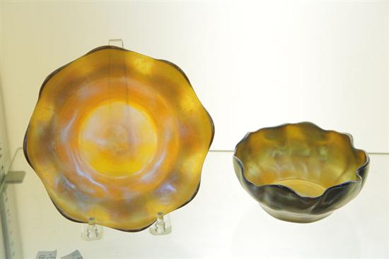 TIFFANY BOWL AND UNDERPLATE.