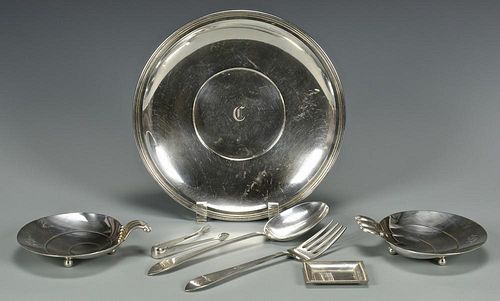 TIFFANY BOWLS, PLATE AND