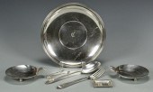 TIFFANY BOWLS, PLATE AND FLATW