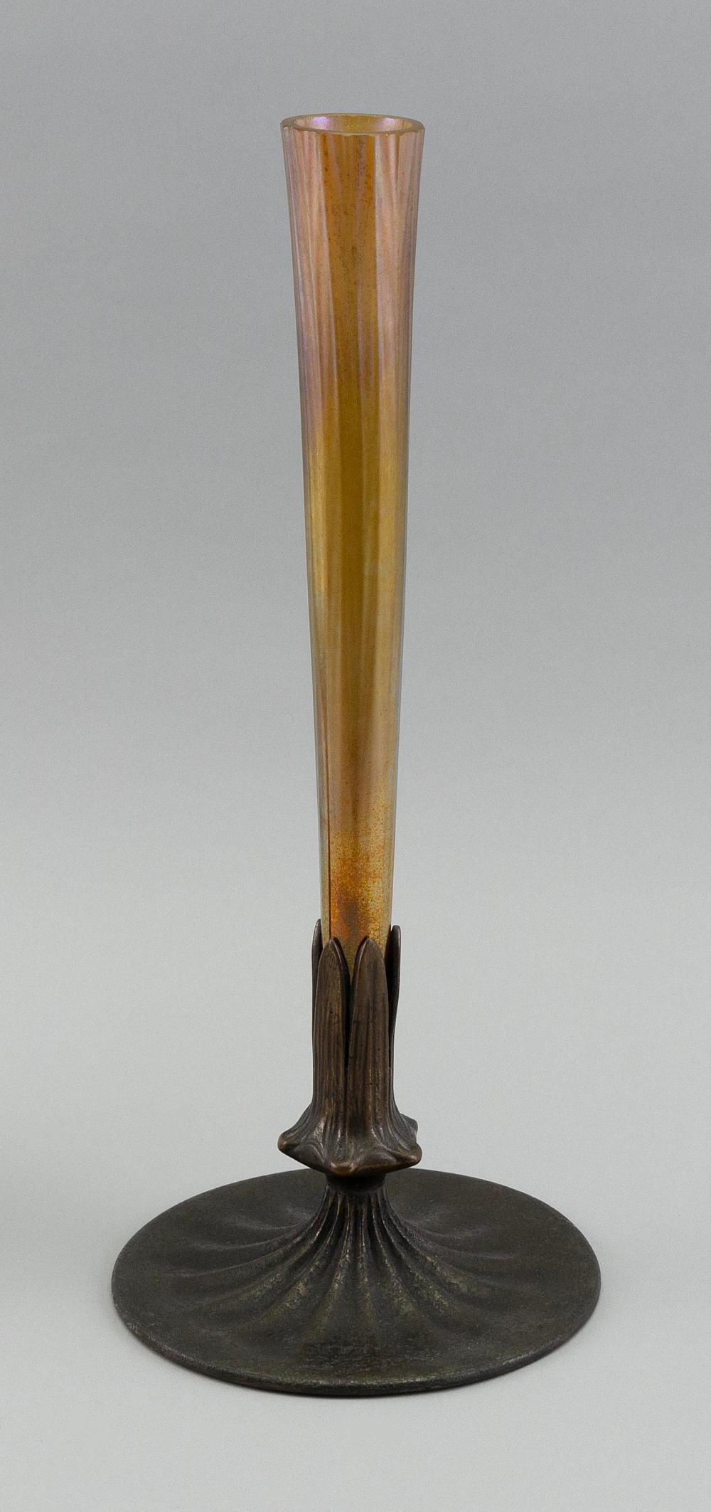 TIFFANY BRONZE AND FAVRILE GLASS