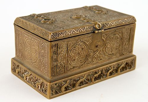 TIFFANY BRONZE DOUBLE INKWELL