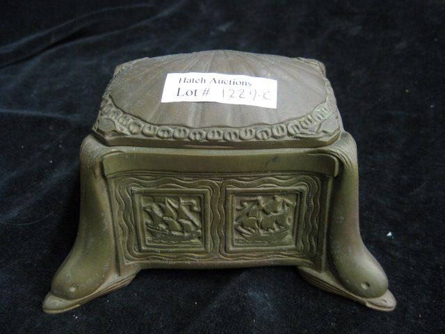 Tiffany Bronze Inkwell figural
