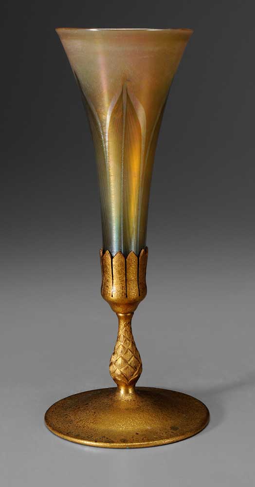 Tiffany Bronze-Mounted Bud Vase