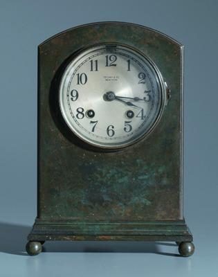 Tiffany bronze shelf clock,