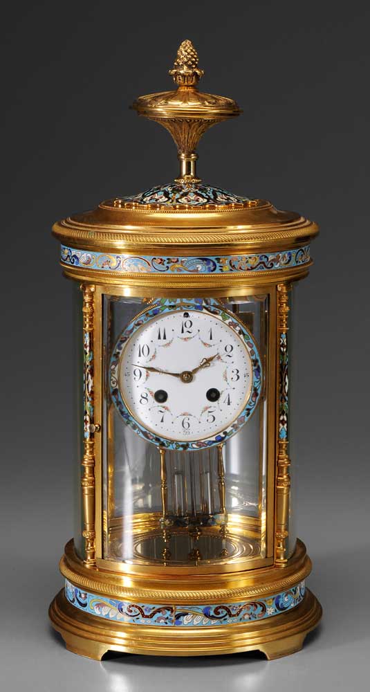 Tiffany Champlevé Shelf Clock