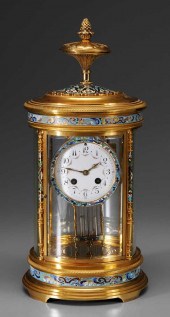 Tiffany Champlevé Shelf Clock