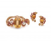 TIFFANY & CO. 14K GOLD, CITRIN