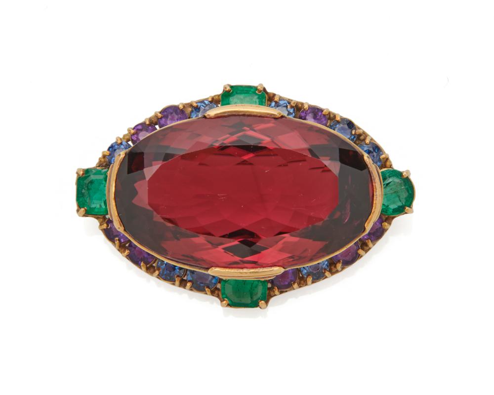 TIFFANY & CO. 18K GOLD, RUBELLITE